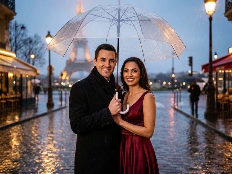 AI Couple Photo Maker â sample romantic scene template preview